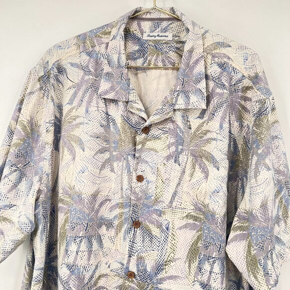 Tommy Bahama Mens 2 XLB/ 2TTG Palm Exposure Silk Blend Camp Shirt - Picture 3 of 8
